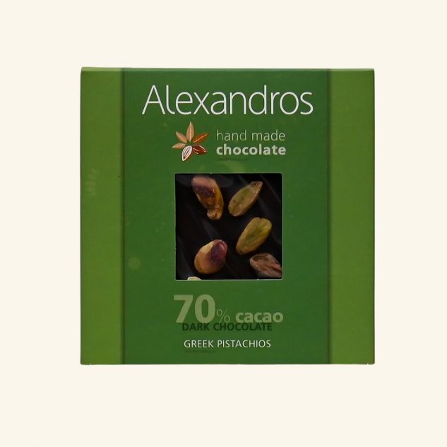 Ciocolata neagra cu fistic grecesc 90gr