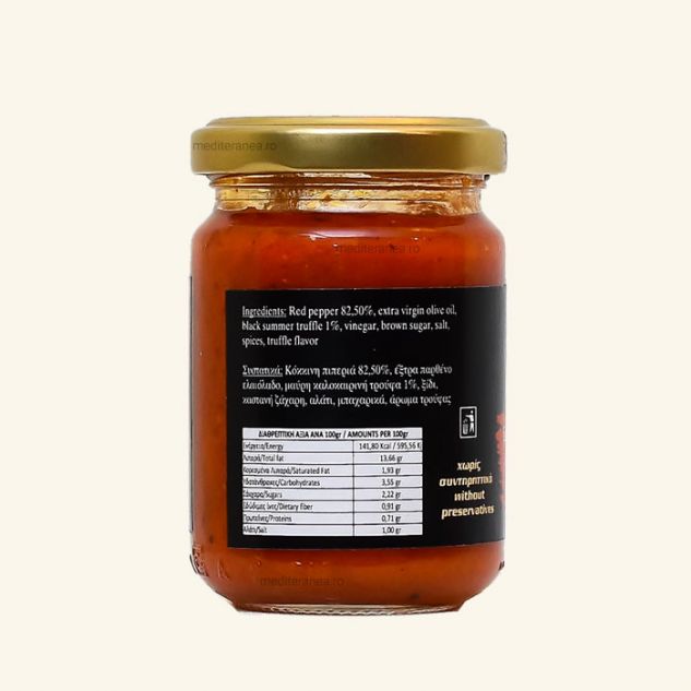 Sos cu ardei rosu si trufe negre