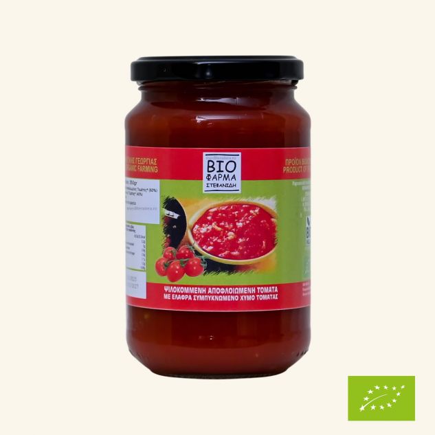 Rosii decojite cuburi in suc de rosii BIO 350g