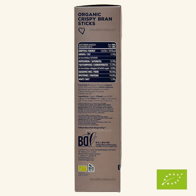 Cereale sticks cu tarate din grau BIO